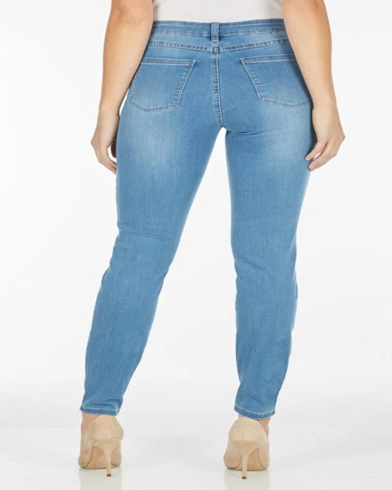 FDJ French Dressing Olivia Cool Max Slim Leg Jeans Chambray Style 2762630