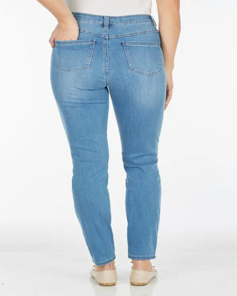 FDJ French Dressing Suzanne Cool Max Slim Leg Jeans Chambray Style 6705630