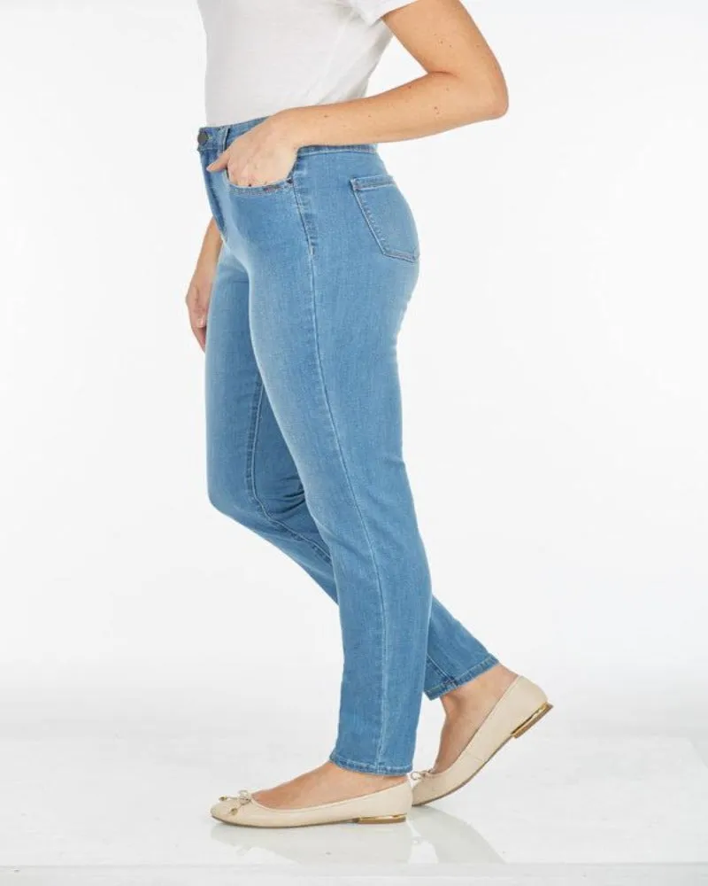 FDJ French Dressing Suzanne Cool Max Slim Leg Jeans Chambray Style 6705630