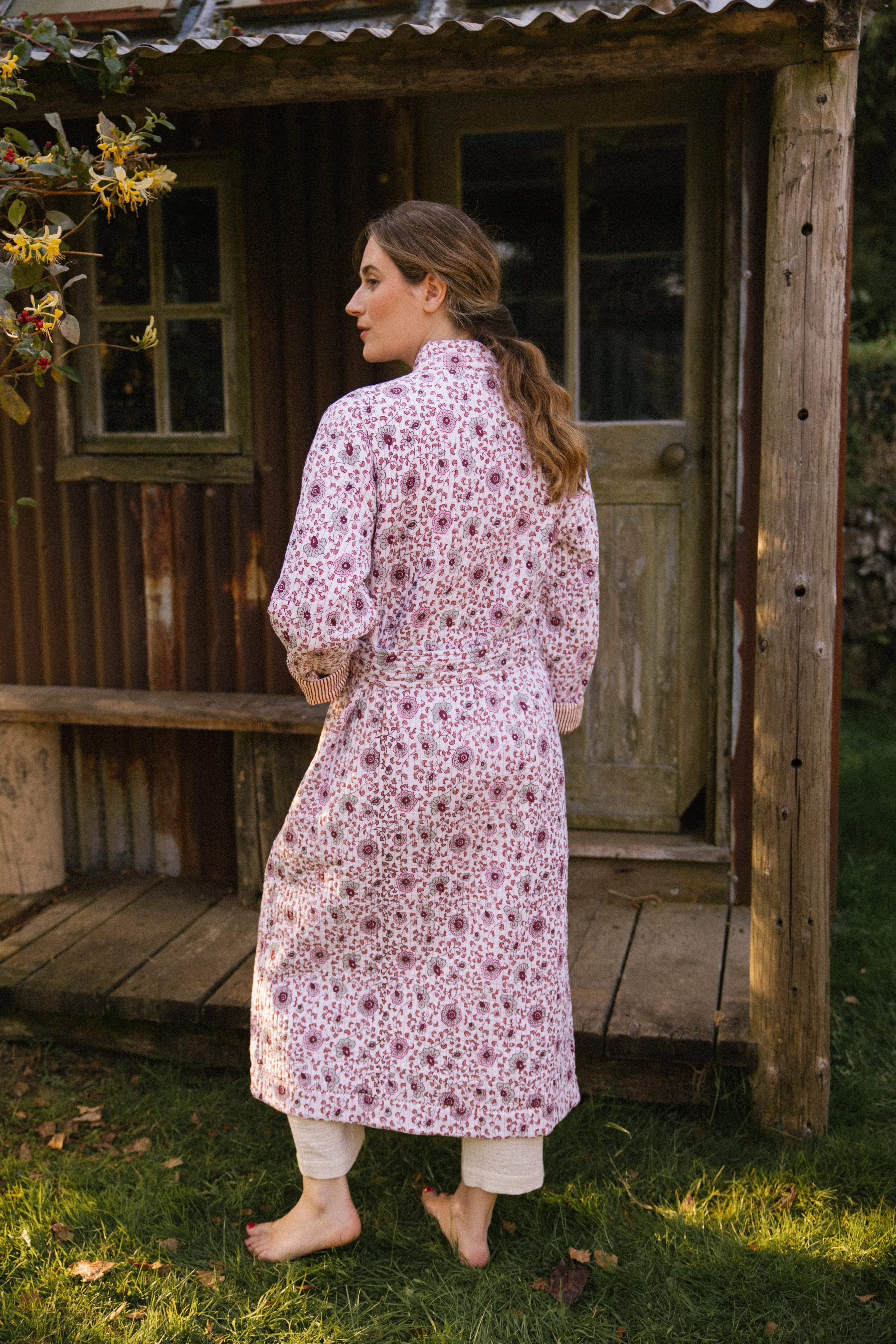 Quilted Dressing Gown - Earth - Restocking September 2025