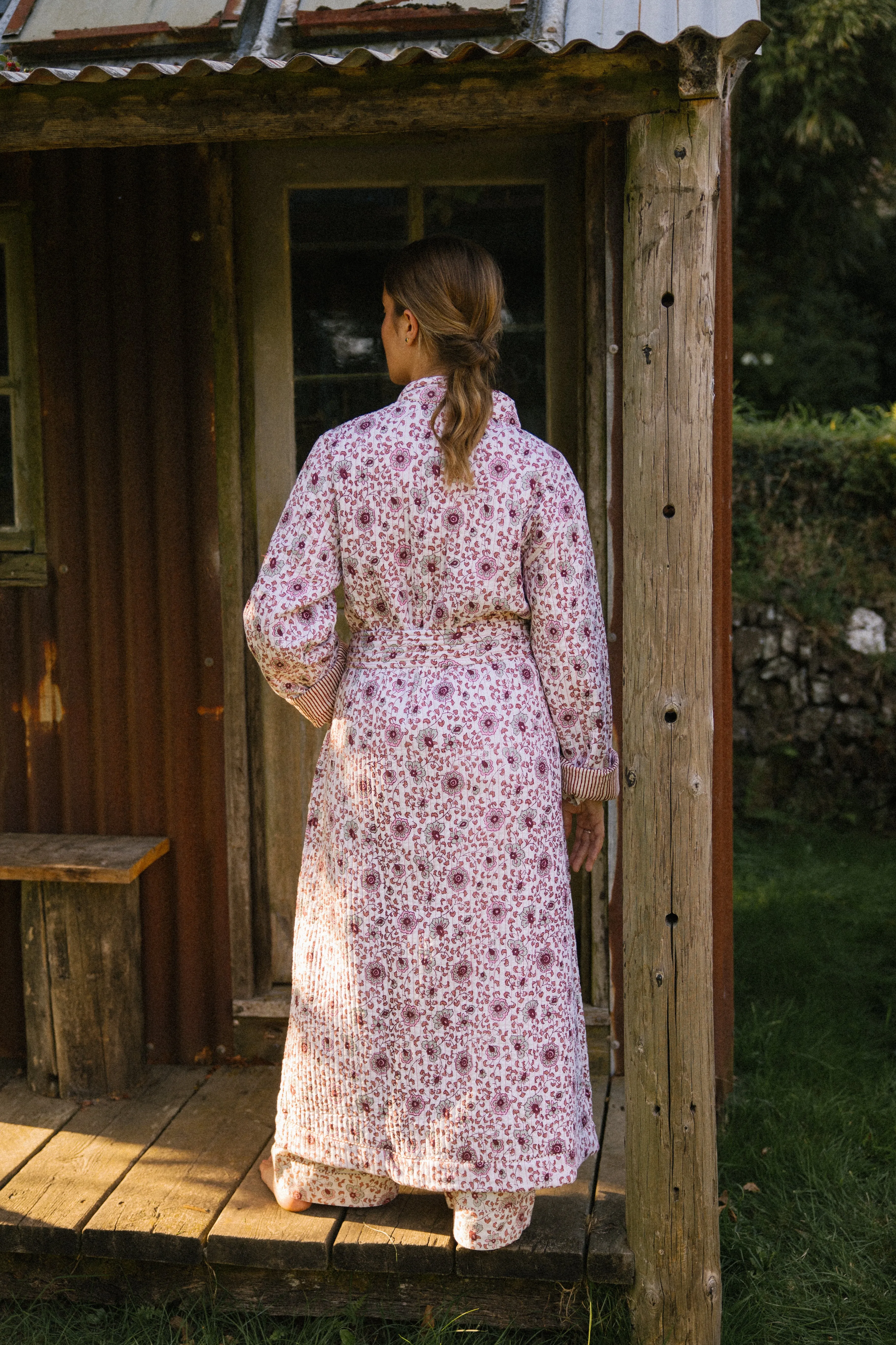 Quilted Dressing Gown - Earth - Restocking September 2025