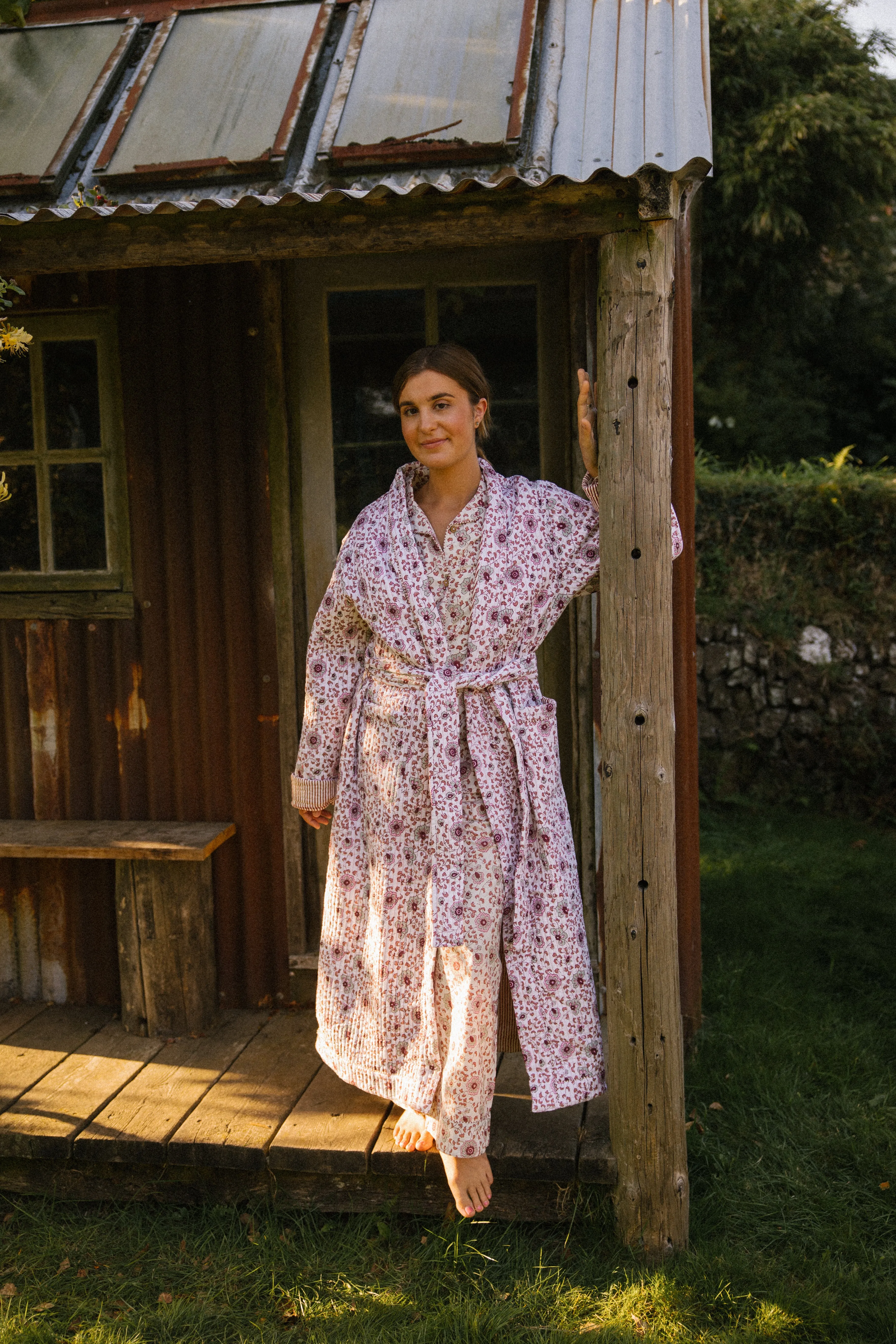 Quilted Dressing Gown - Earth - Restocking September 2025