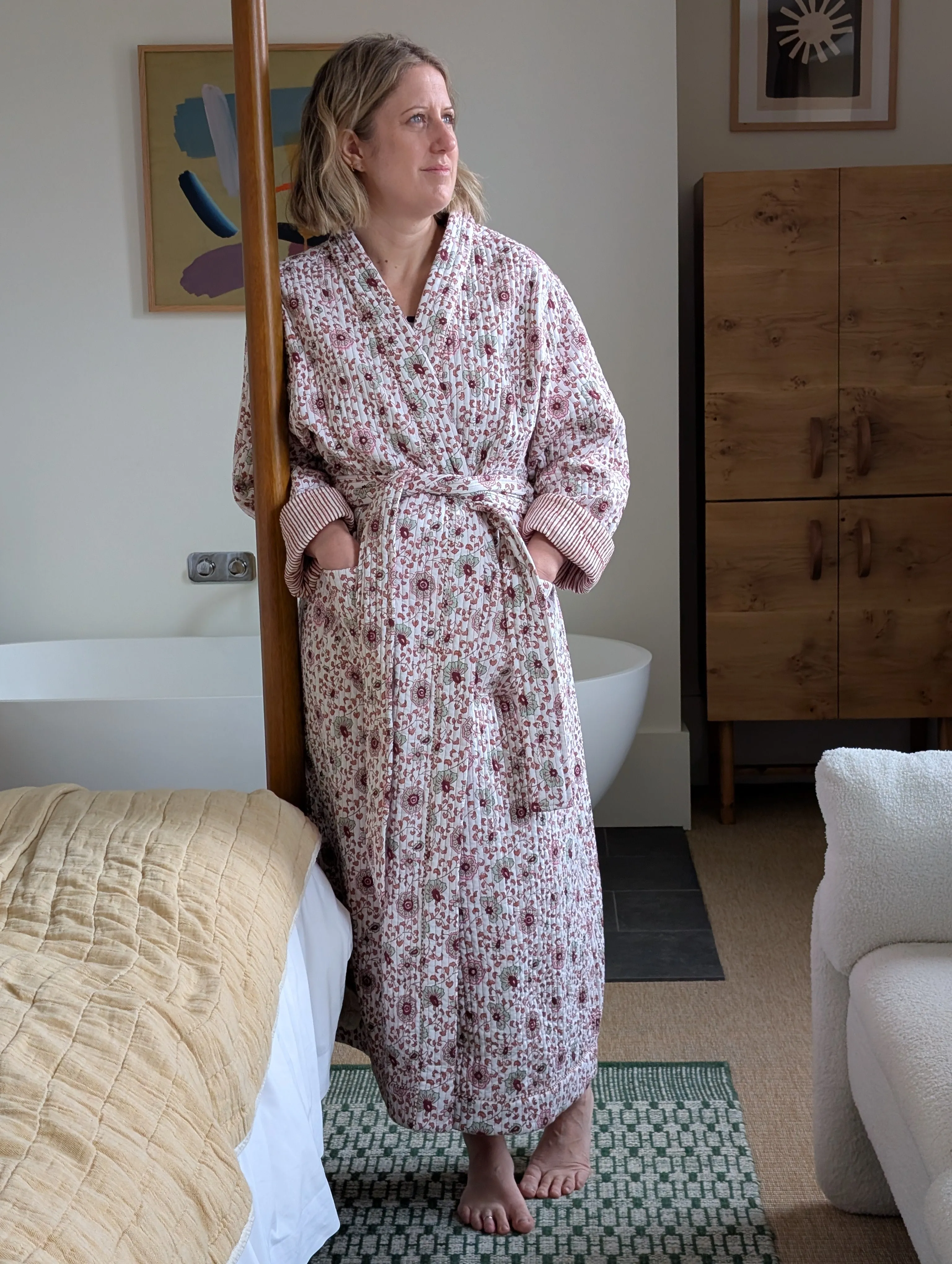 Quilted Dressing Gown - Earth - Restocking September 2025