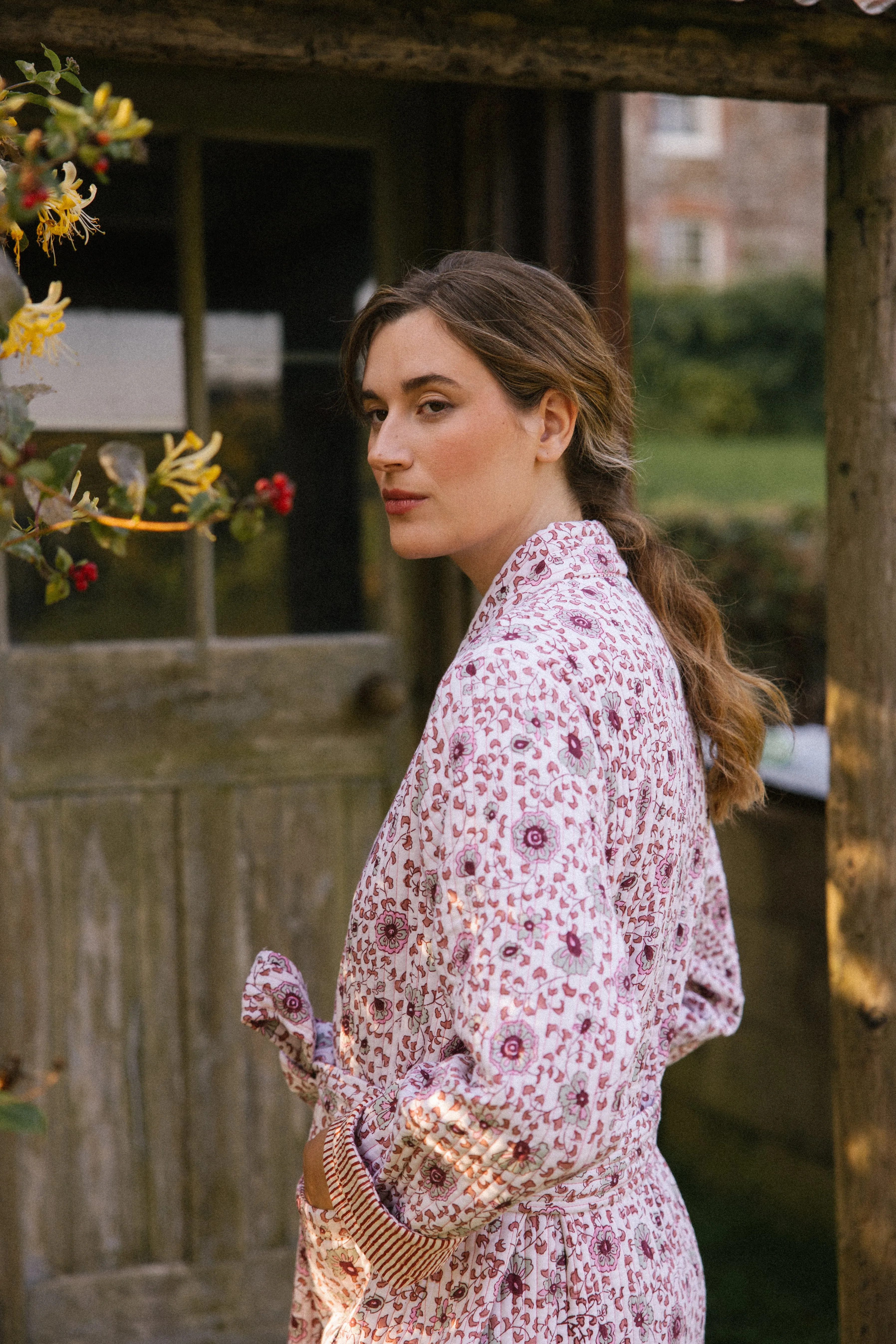 Quilted Dressing Gown - Earth - Restocking September 2025