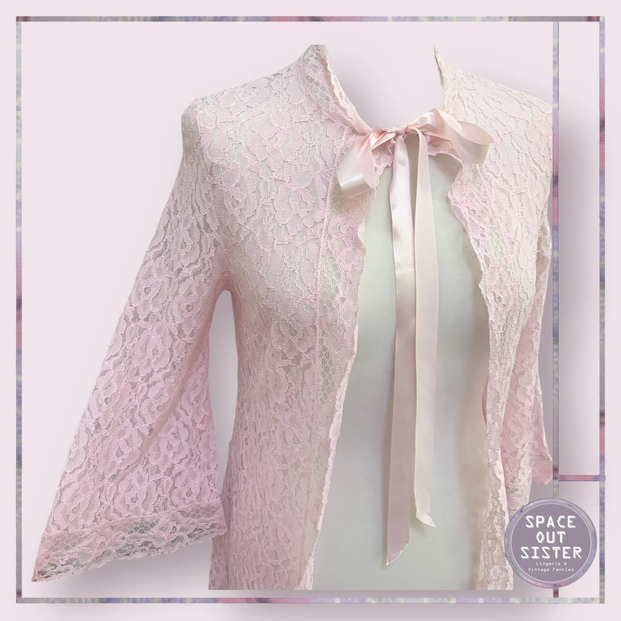 Vintage Pink Ribbon Robe