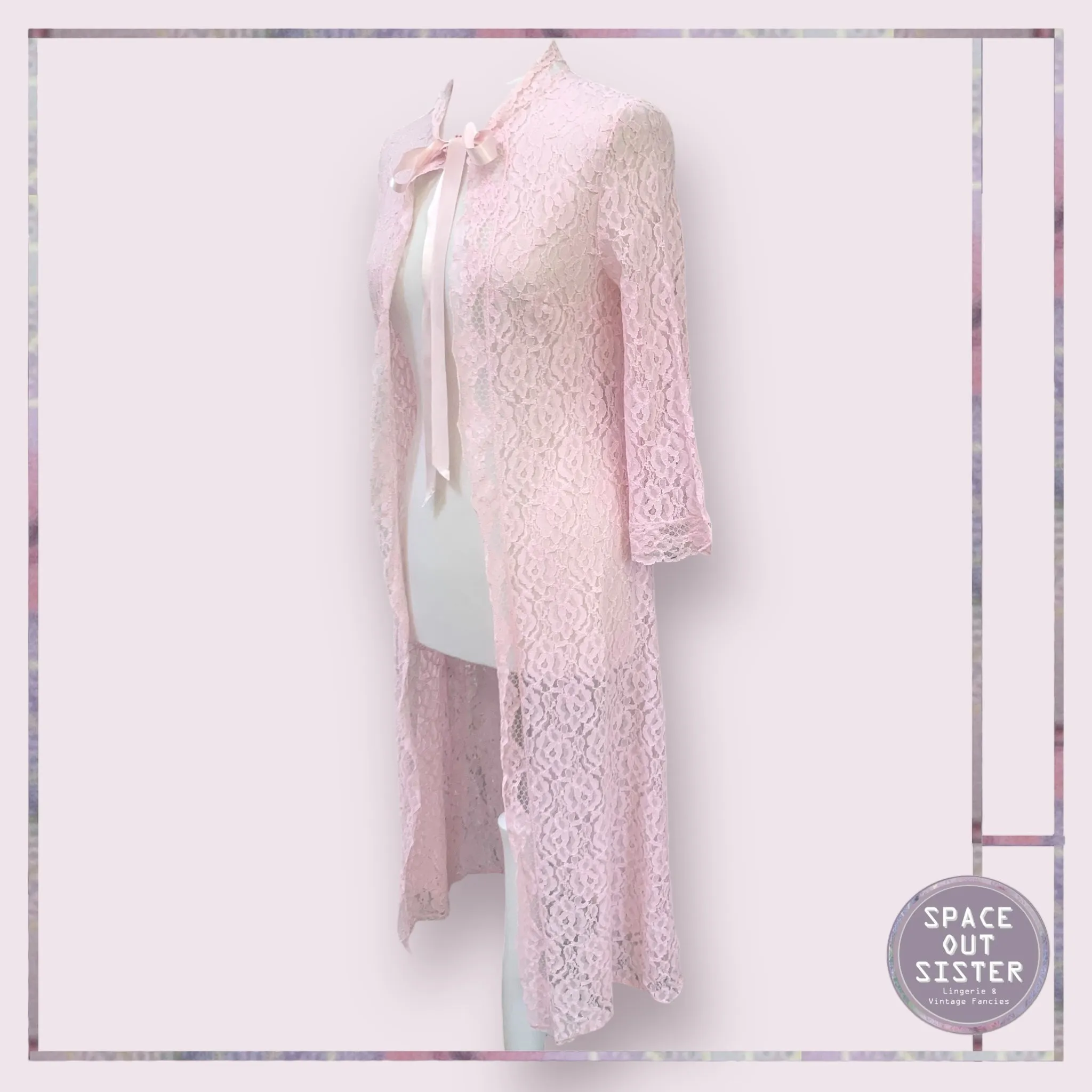 Vintage Pink Ribbon Robe