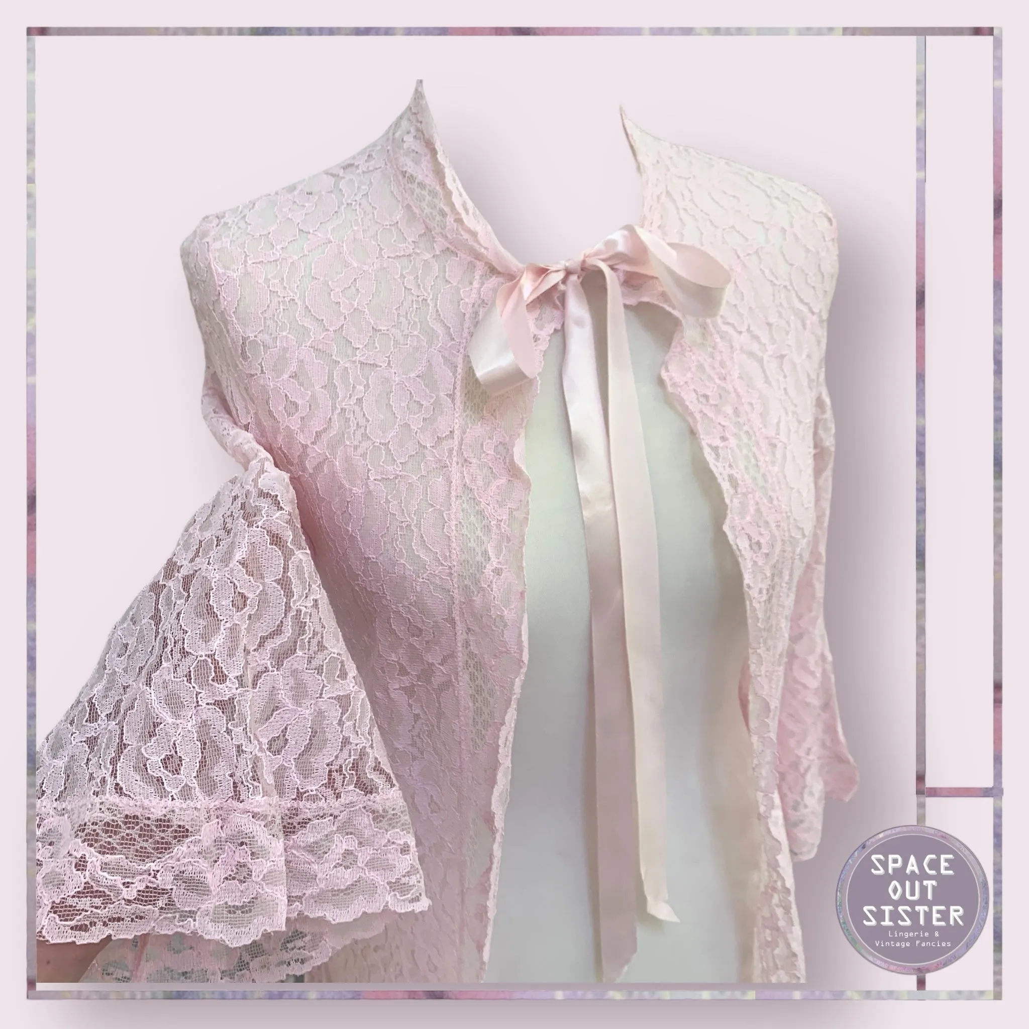 Vintage Pink Ribbon Robe
