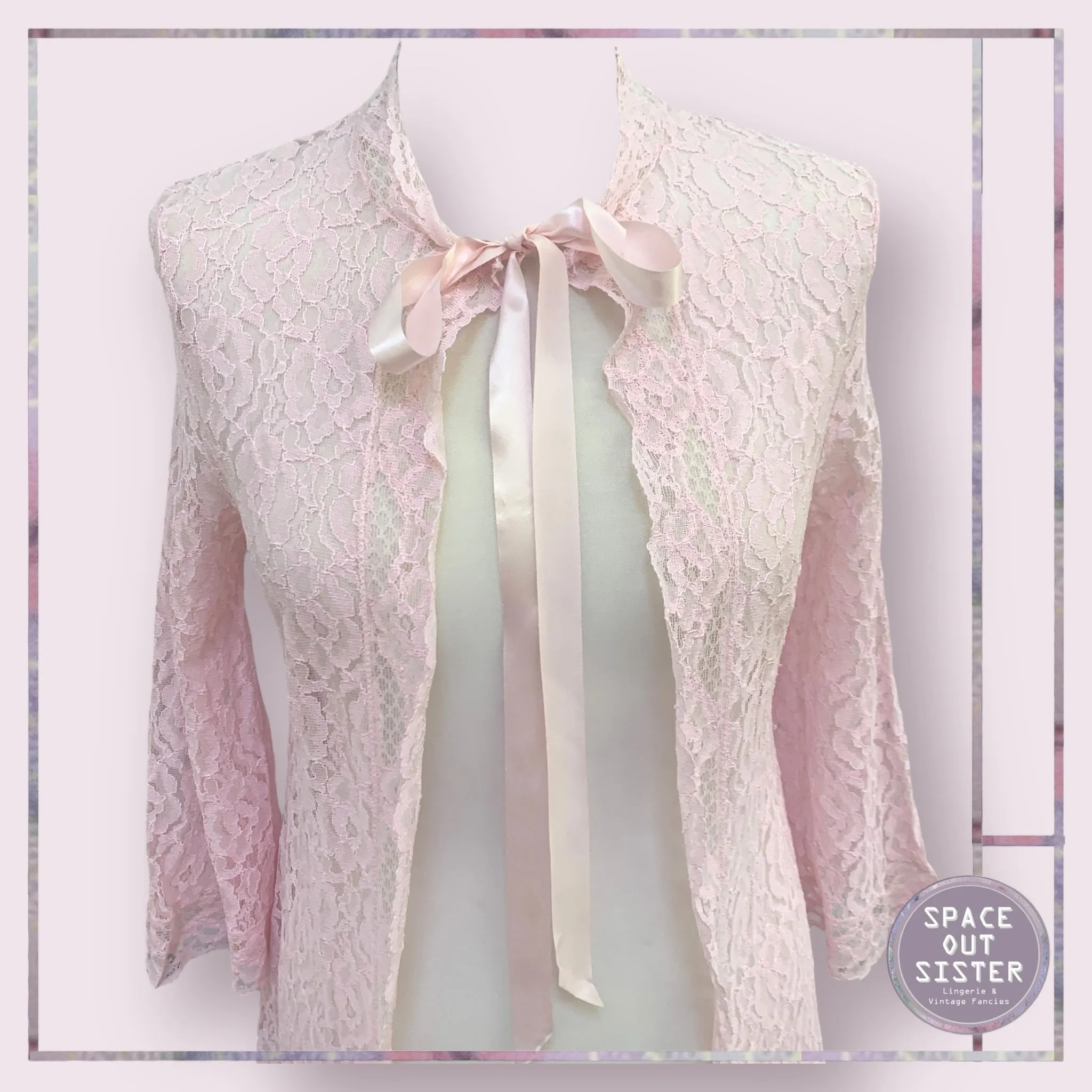 Vintage Pink Ribbon Robe