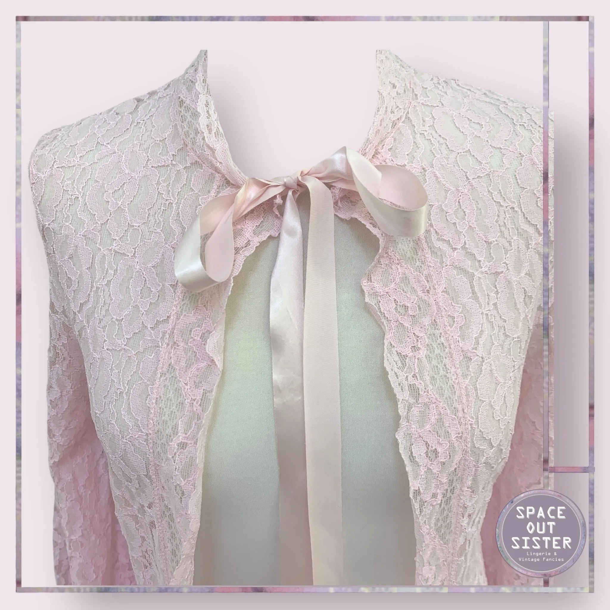 Vintage Pink Ribbon Robe